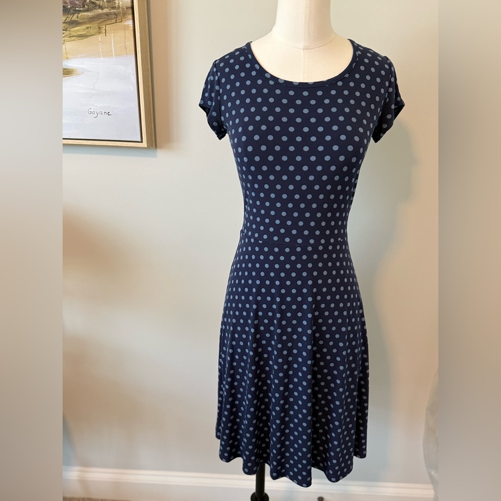 NWT Michael Kors Blue Polka Dot Dress Sise XS